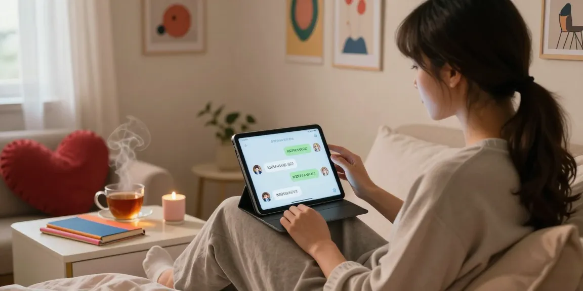 User engaging in NSFW AI chat in a cozy bedroom setting, showcasing a smartphone and playful decor for a personal touch.