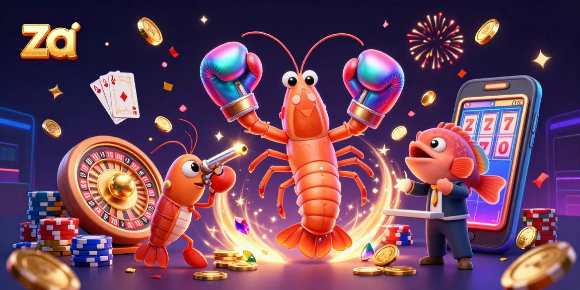 Play with za and watch the 3D mantis shrimp and friends dazzle in this energetic casino scene.