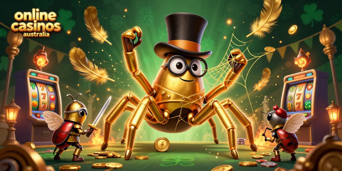 Win big at online casinos Australia with cartoon characters in a vibrant casino scene!